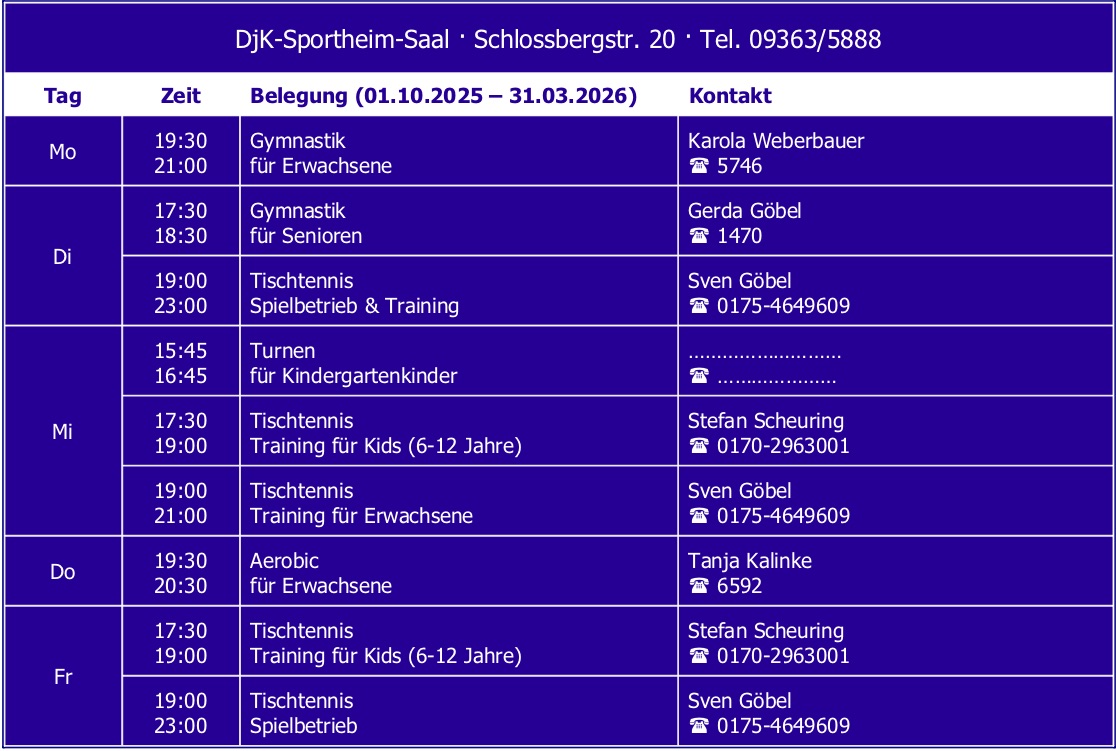 DjK I 251001 -ST Sportheimsaal