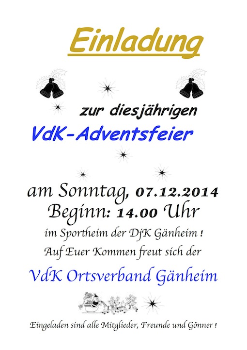 VdK I 141207 Adventsfeier